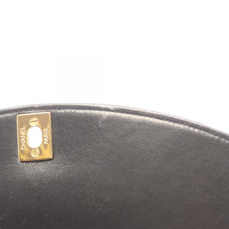 香奈兒 (CHANEL) 絎縫 Diana 翻蓋單肩斜挎包，羊皮材質，黑色，金色五金，二手-5