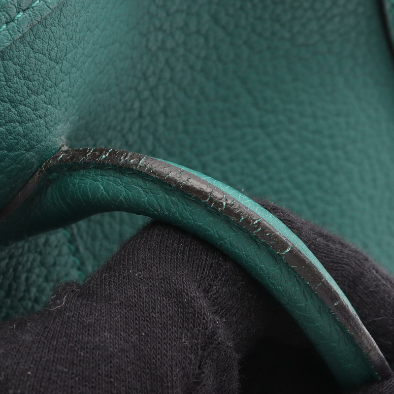 愛馬仕花園派對TPM托特包，Q Negonda皮革，綠色孔雀石色，SHW五金，二手-9