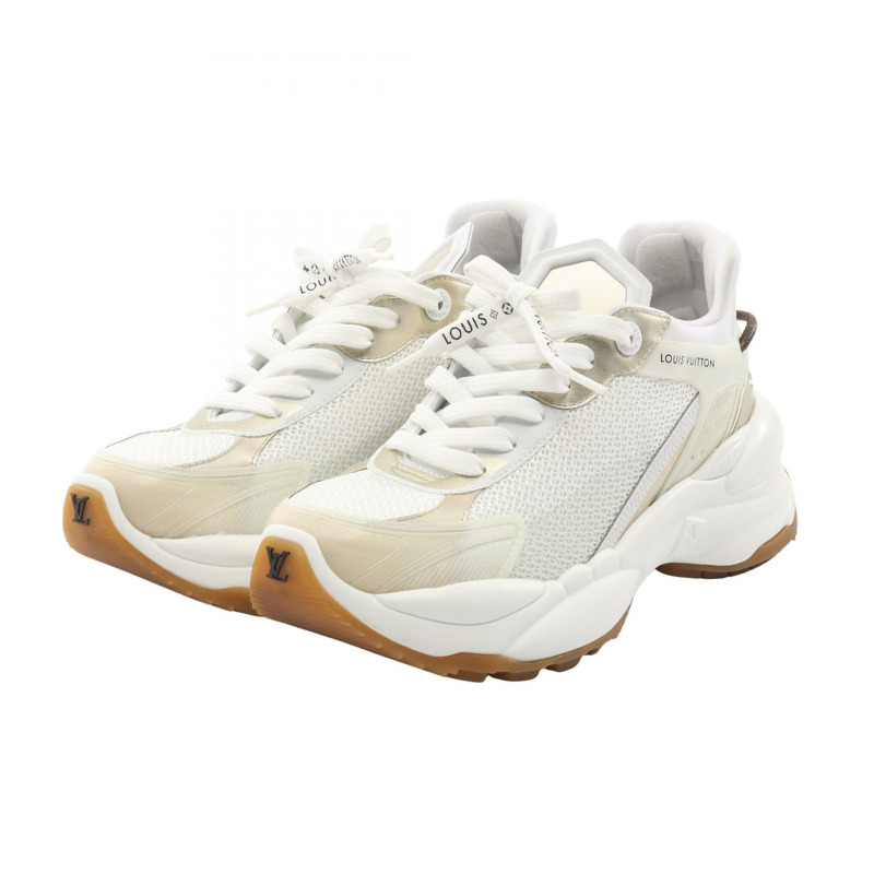 路易威登 Lin55 運動鞋 #37 鞋款 織品皮革 白色 金色 二手 女士-0