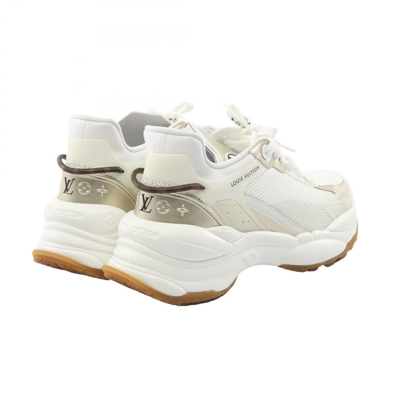路易威登 Lin55 運動鞋 #37 鞋款 織品皮革 白色 金色 二手 女士-1