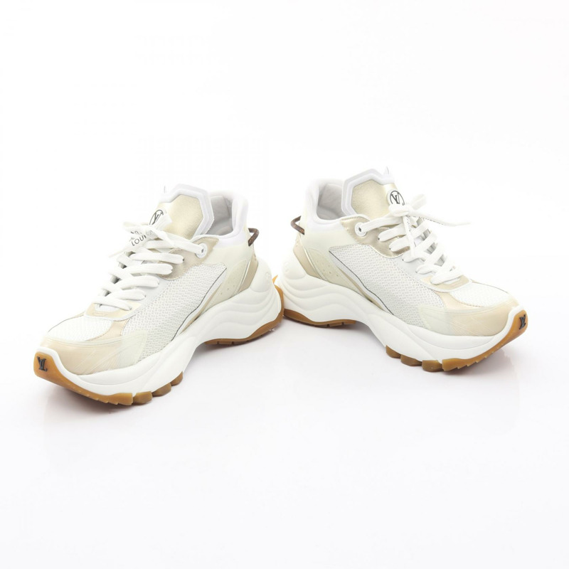 路易威登 Lin55 運動鞋 #37 鞋款 織品皮革 白色 金色 二手 女士-2