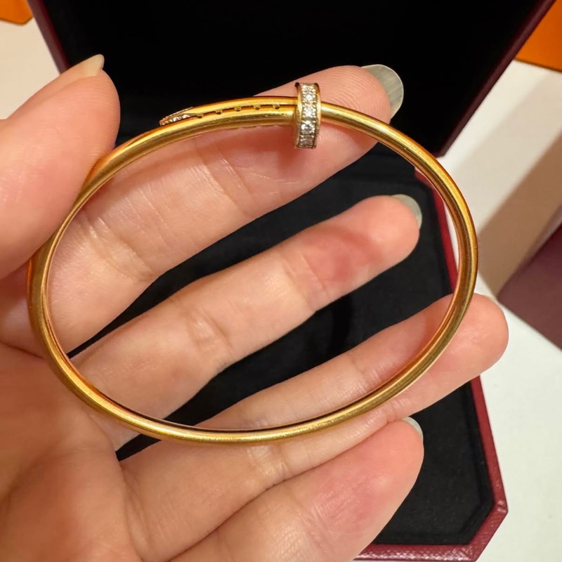 Cartier 玫瑰金釘子手環 15號 💫 JUSTE UN CLOU手環，小型款，鑽石-1