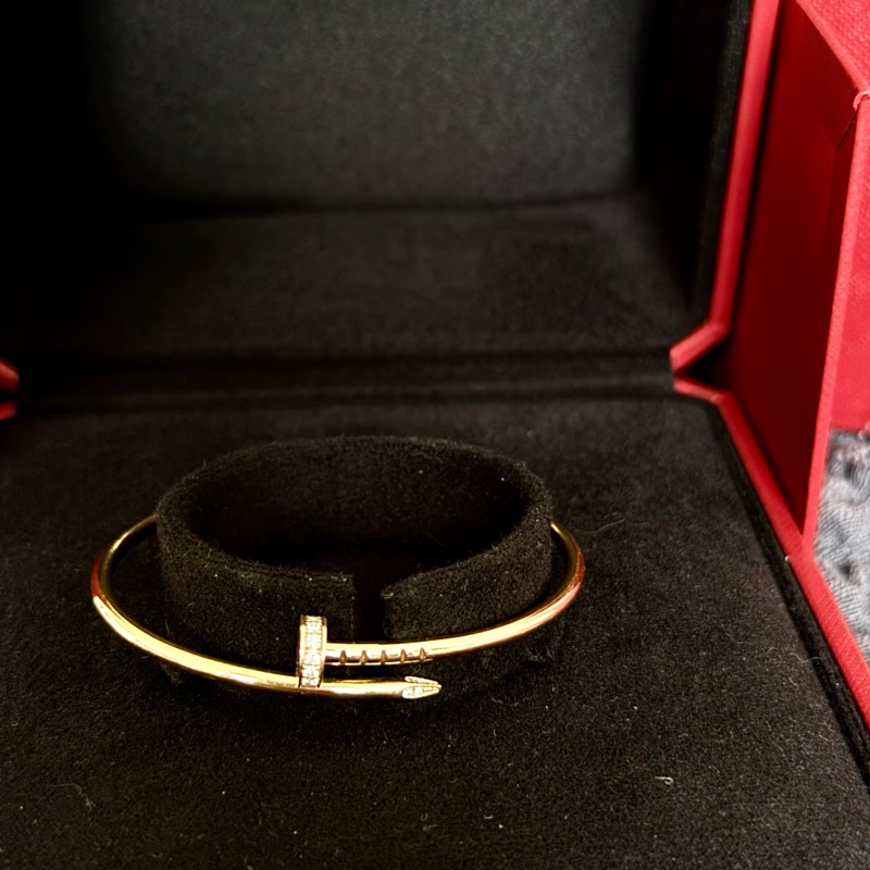 Cartier 玫瑰金釘子手環 15號 💫 JUSTE UN CLOU手環，小型款，鑽石-3