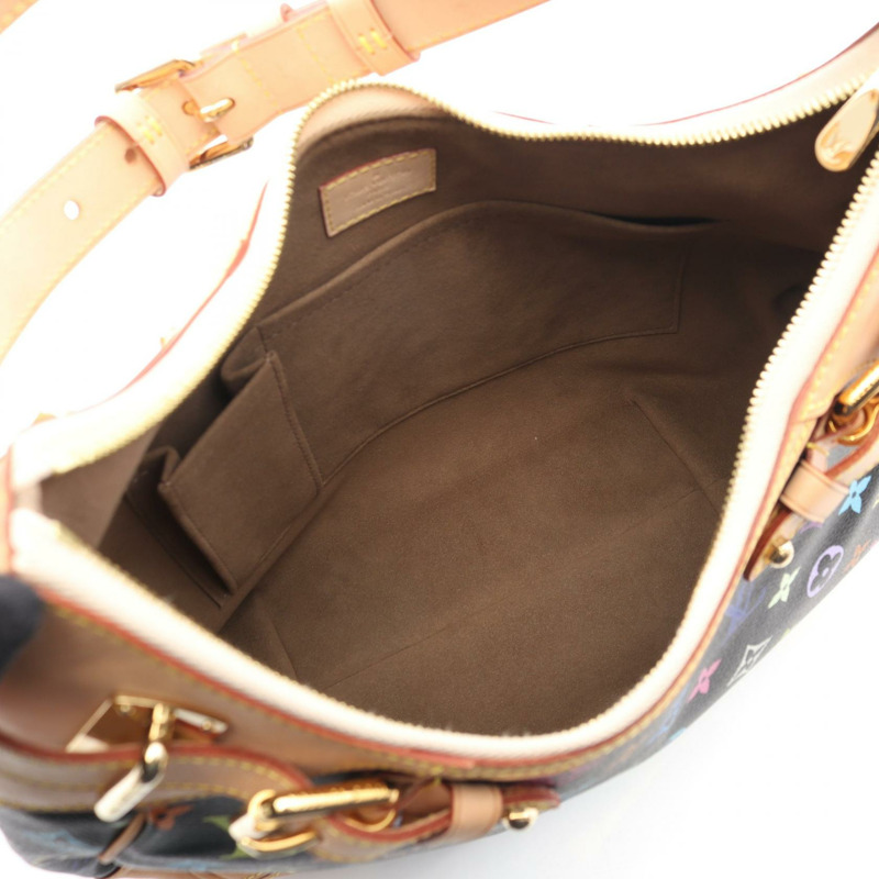 路易威登 Greta 肩背包 M40196 Monogram Multicolore 帆布 黑色 二手-2