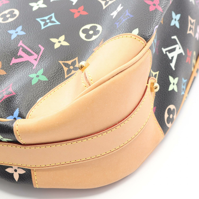 路易威登 Greta 肩背包 M40196 Monogram Multicolore 帆布 黑色 二手-5