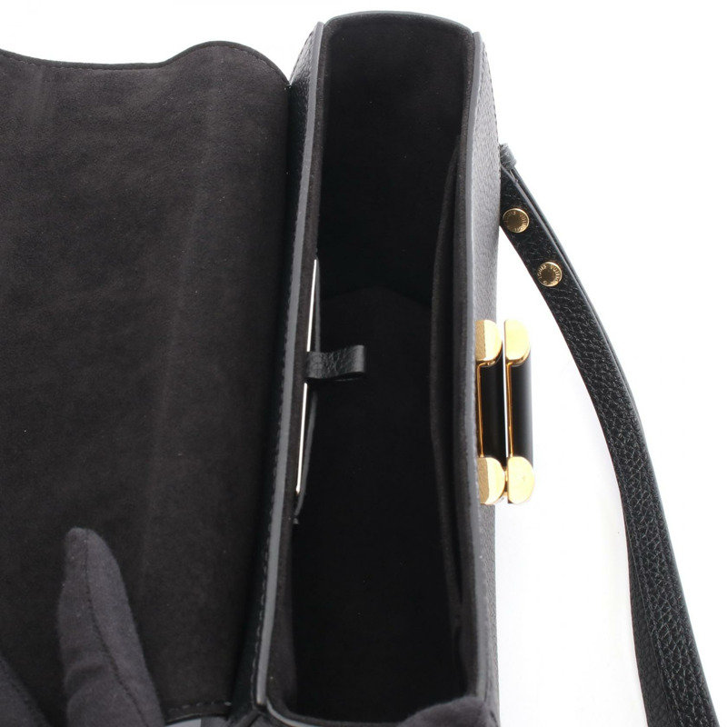 路易威登 Twist MM 斜背單肩包 M58688 Taurillon 黑色皮革-2