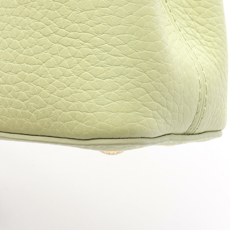 路易威登 Capucine MINI 單肩手提包 M22916 皮革 綠色 白色 二手-4