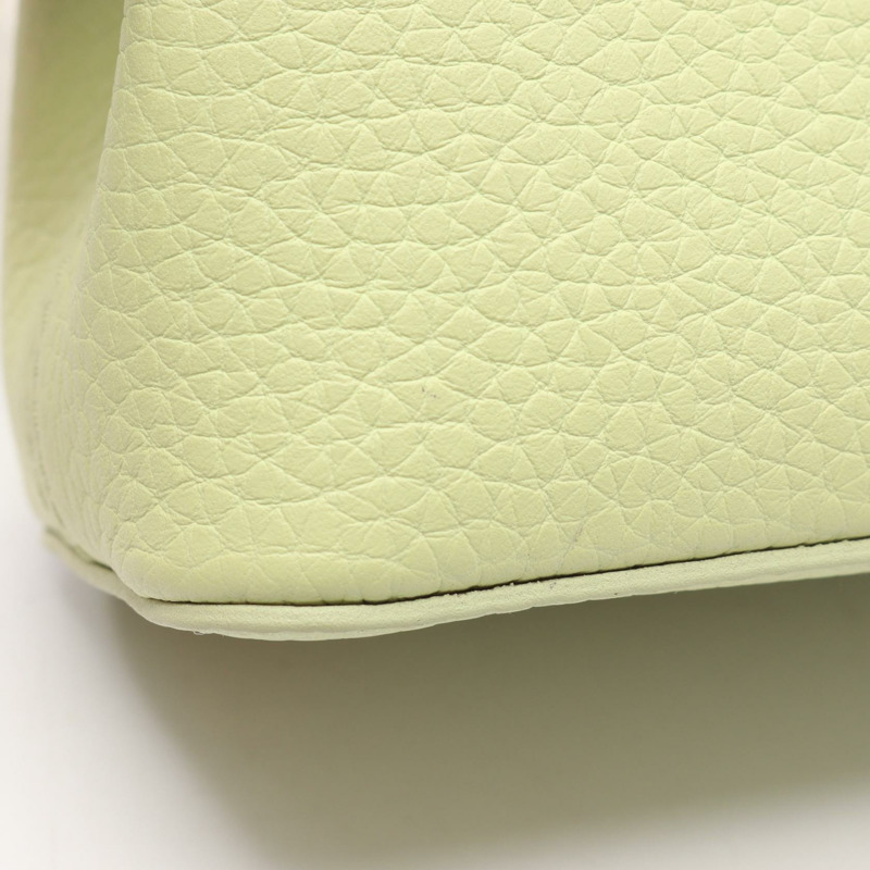 路易威登 Capucine MINI 單肩手提包 M22916 皮革 綠色 白色 二手-5