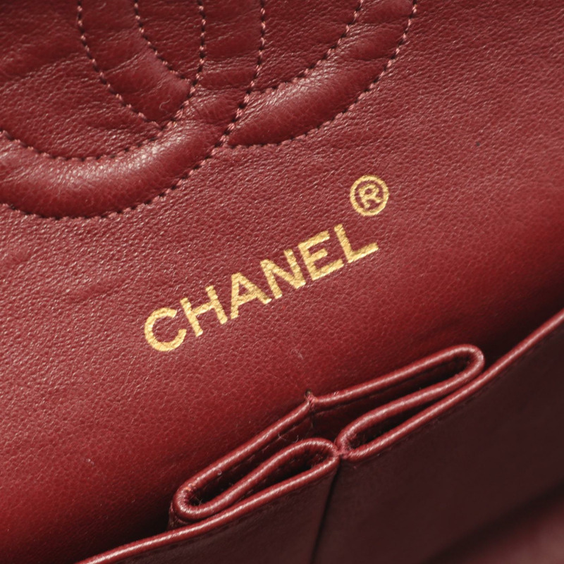 香奈兒 (CHANEL) Matelasse W 翻蓋鏈條單肩背包 A01113 羊皮 黑色 二手 GHW CC-3