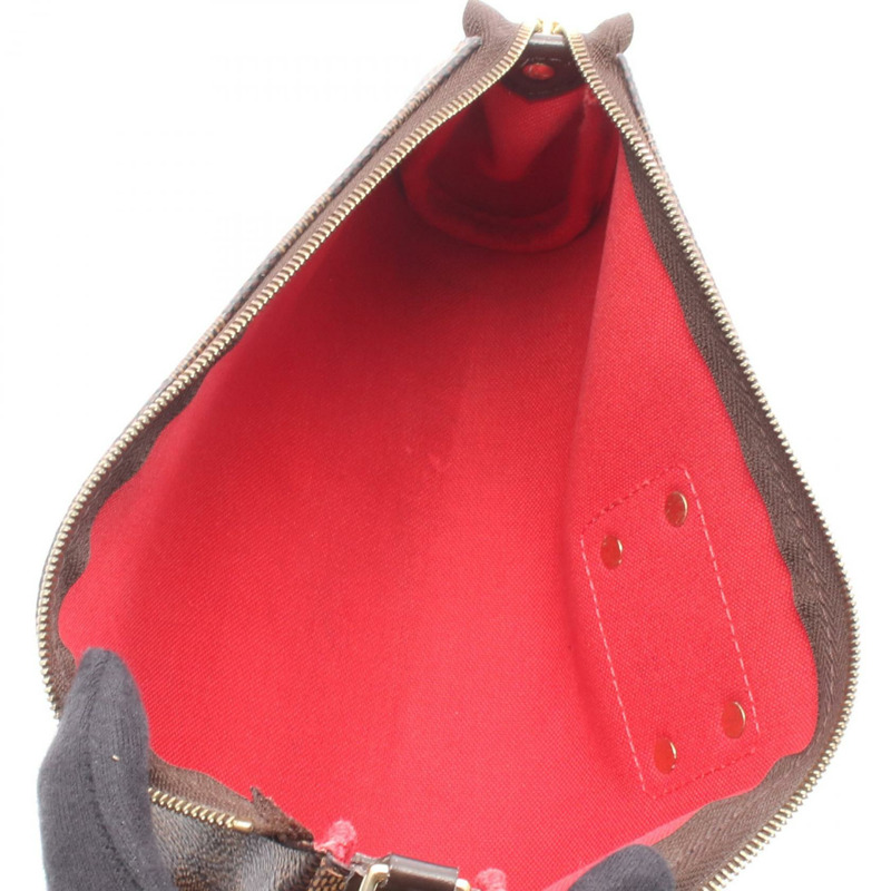 路易威登 Eva 鏈條斜背包 N55213 Damier 皮革 棕色 Ebene 二手-2