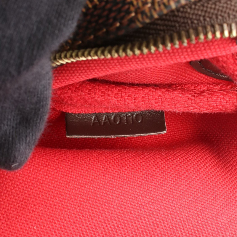 路易威登 Eva 鏈條斜背包 N55213 Damier 皮革 棕色 Ebene 二手-4