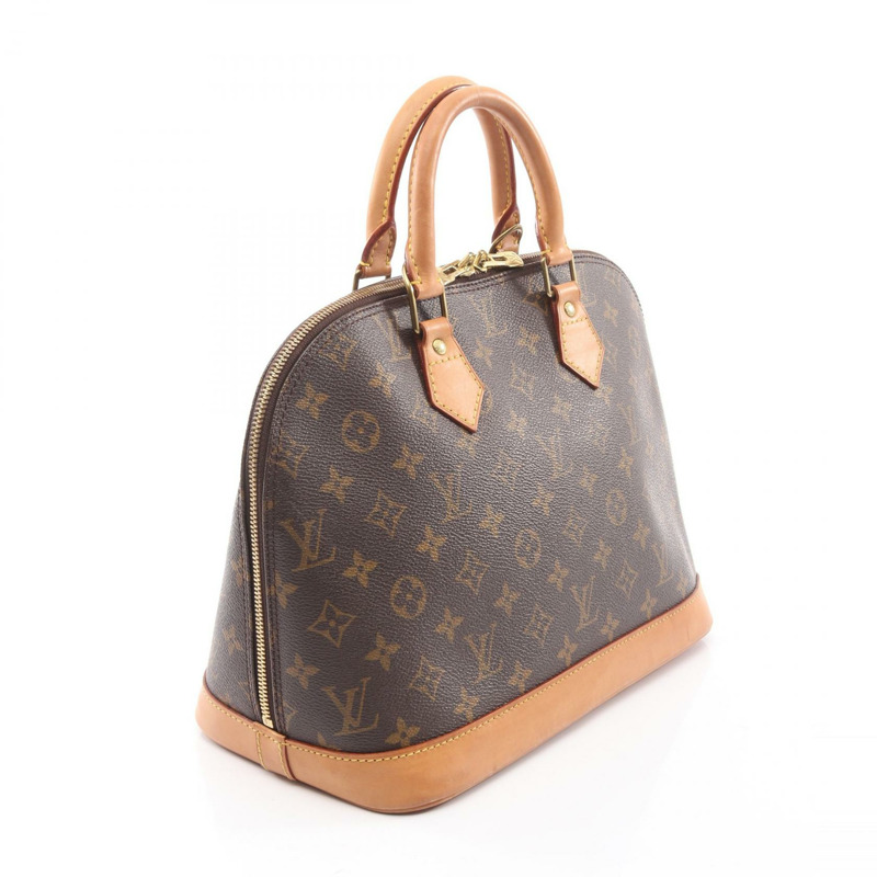 路易威登 Alma PM 手提包 M51130 Monogram 帆布皮革棕色二手女士-1