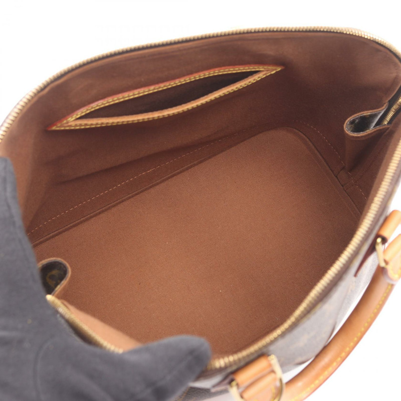 路易威登 Alma PM 手提包 M51130 Monogram 帆布皮革棕色二手女士-2