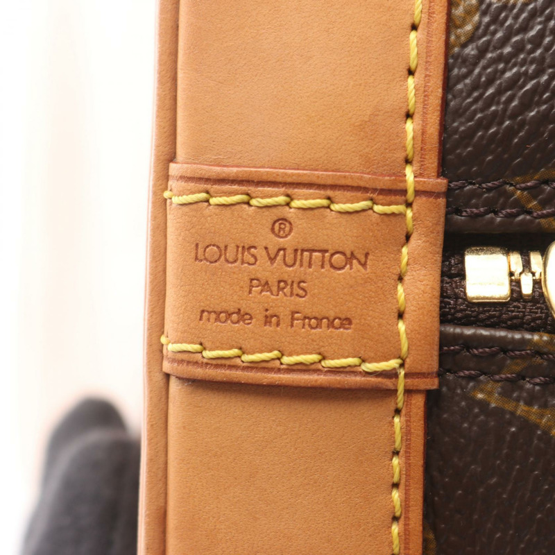 路易威登 Alma PM 手提包 M51130 Monogram 帆布皮革棕色二手女士-3