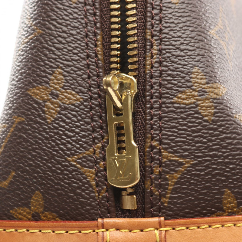 路易威登 Alma PM 手提包 M51130 Monogram 帆布皮革棕色二手女士-5