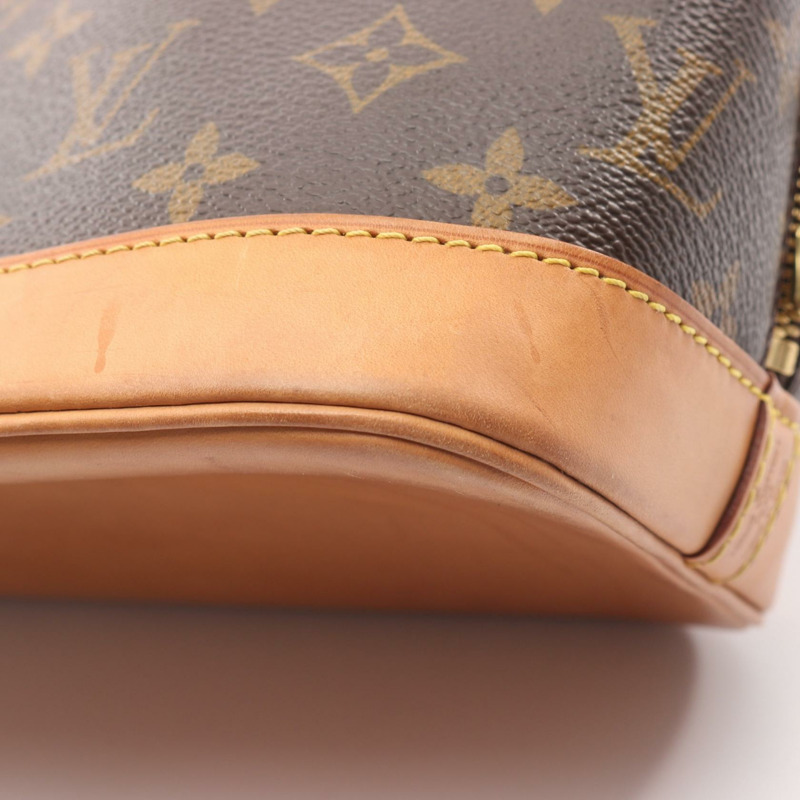 路易威登 Alma PM 手提包 M51130 Monogram 帆布皮革棕色二手女士-9