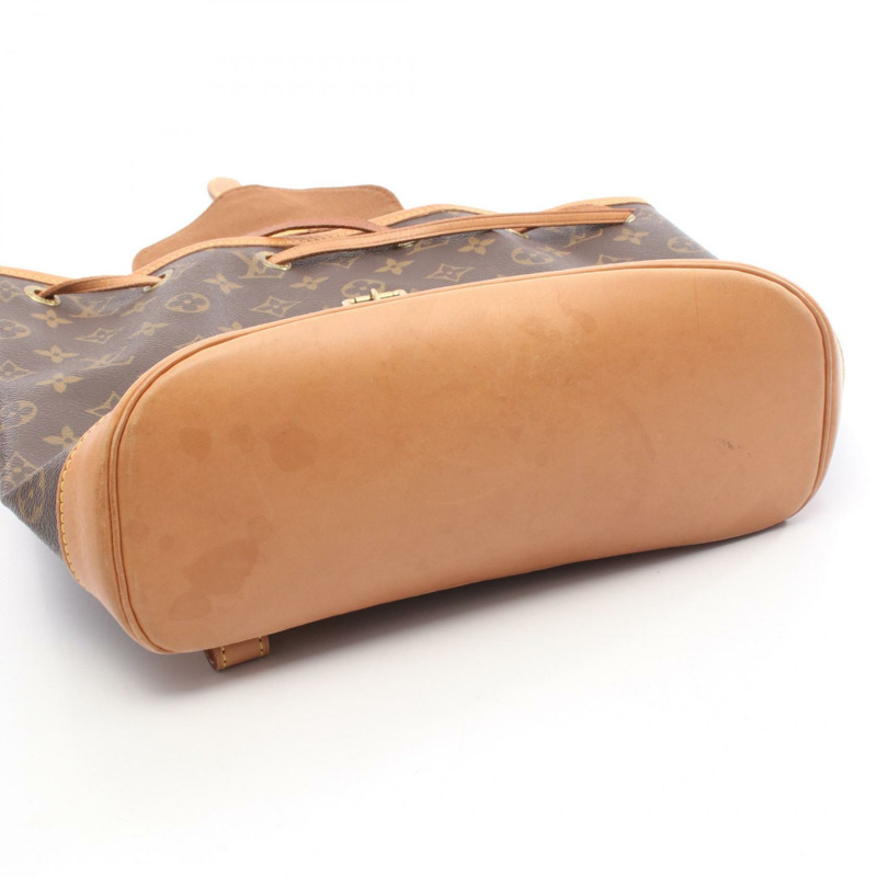 路易威登 Montsouris MM 雙肩包 M51136 Monogram 皮革 棕色 二手-5