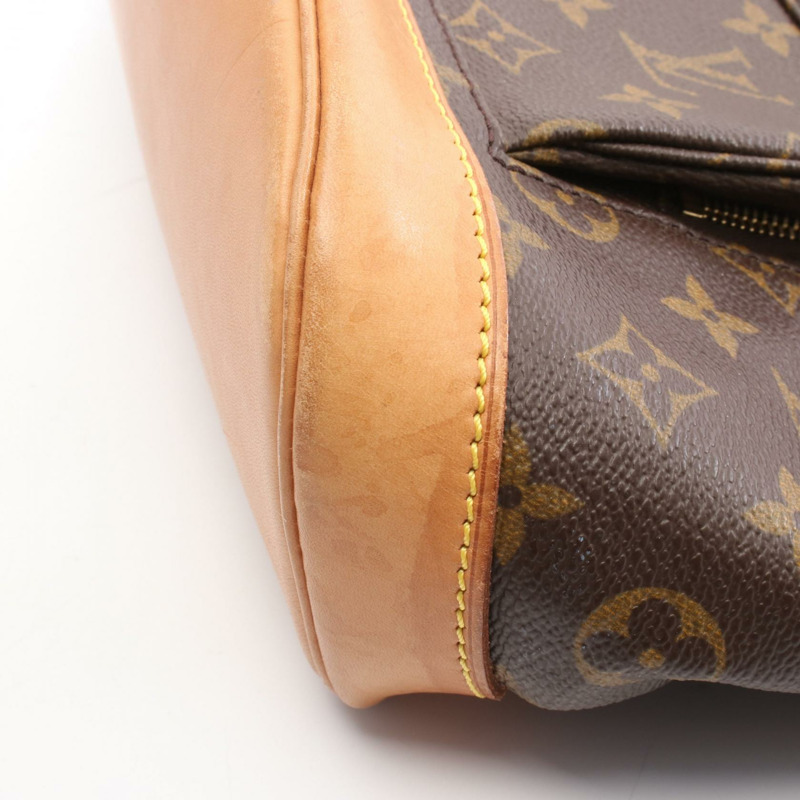 路易威登 Montsouris MM 雙肩包 M51136 Monogram 皮革 棕色 二手-6