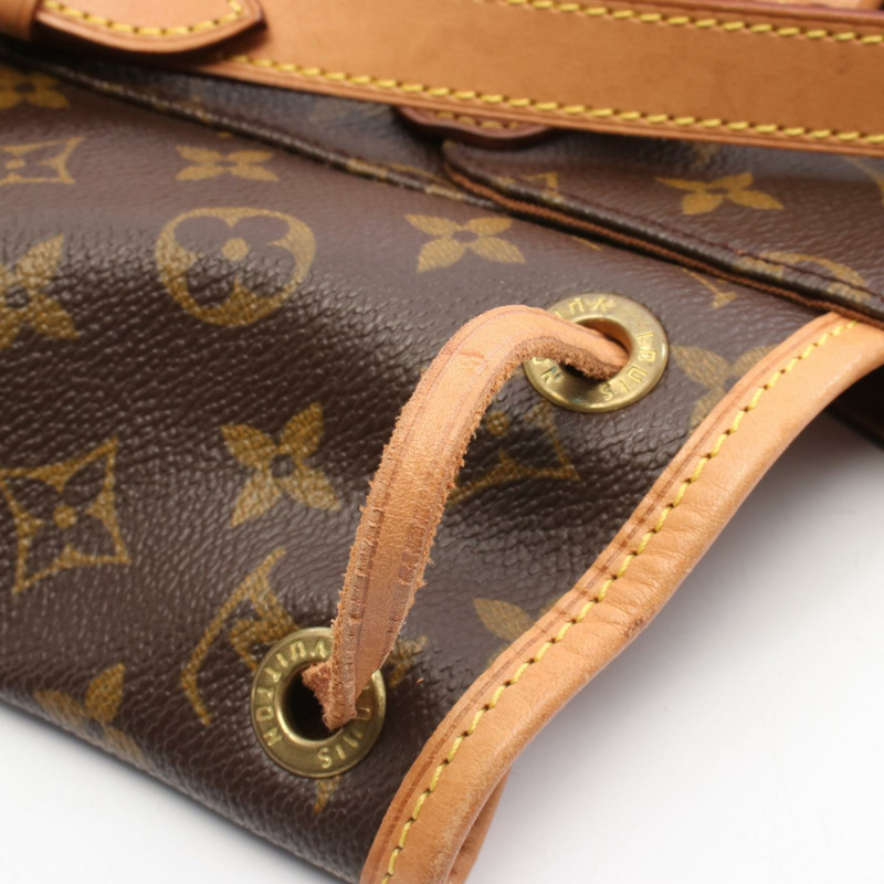 路易威登 Montsouris MM 雙肩包 M51136 Monogram 皮革 棕色 二手-9