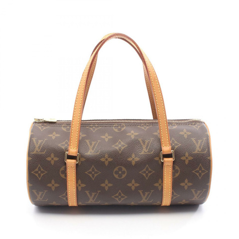路易威登 Papillon 26 單肩手提包 M51386 Monogram 皮革 棕色 二手 LV