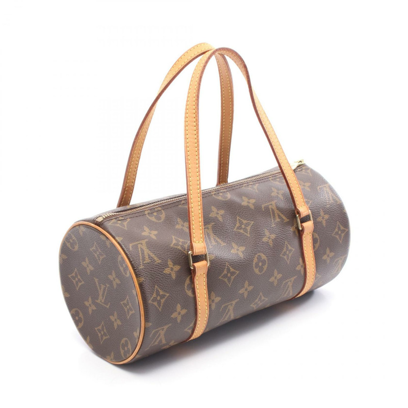 路易威登 Papillon 26 單肩手提包 M51386 Monogram 皮革 棕色 二手 LV-1