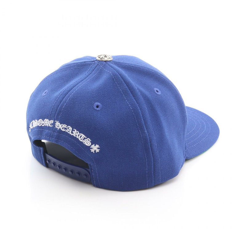 鉻心牌 (CHROME HEARTS) 藍色聚酯棒球帽，二手男款-1