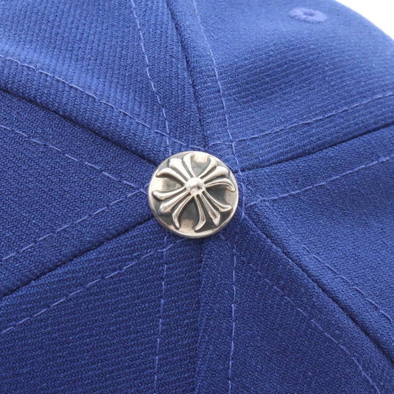 鉻心牌 (CHROME HEARTS) 藍色聚酯棒球帽，二手男款-5