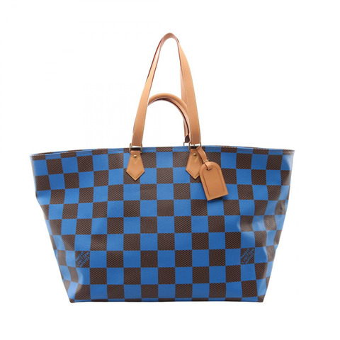 路易威登 Sac Plat Soft EW 手提包 N40557 Damier Pop 皮革 棕藍色