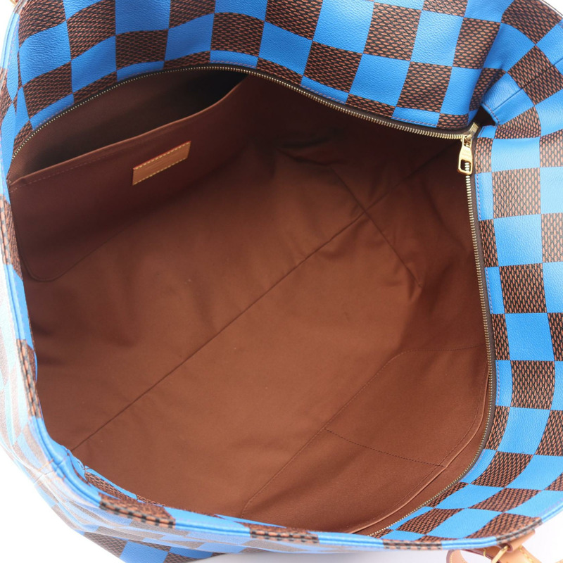 路易威登 Sac Plat Soft EW 手提包 N40557 Damier Pop 皮革 棕藍色-2