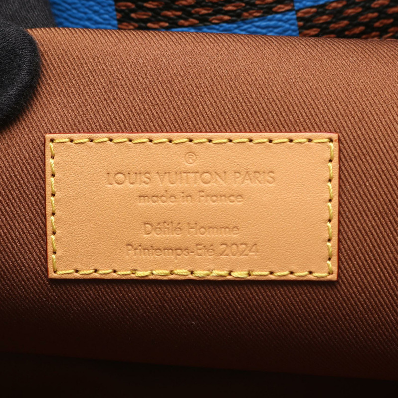 路易威登 Sac Plat Soft EW 手提包 N40557 Damier Pop 皮革 棕藍色-3