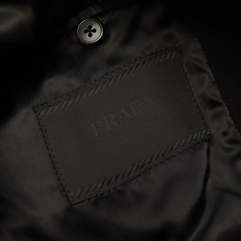 PRADA 其他安哥拉羊毛黑色二手男款大衣-2