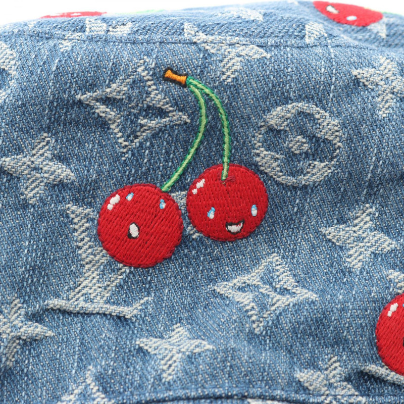 路易威登 LV × TM MonogramCherry 棉質藍色二手女帽-7