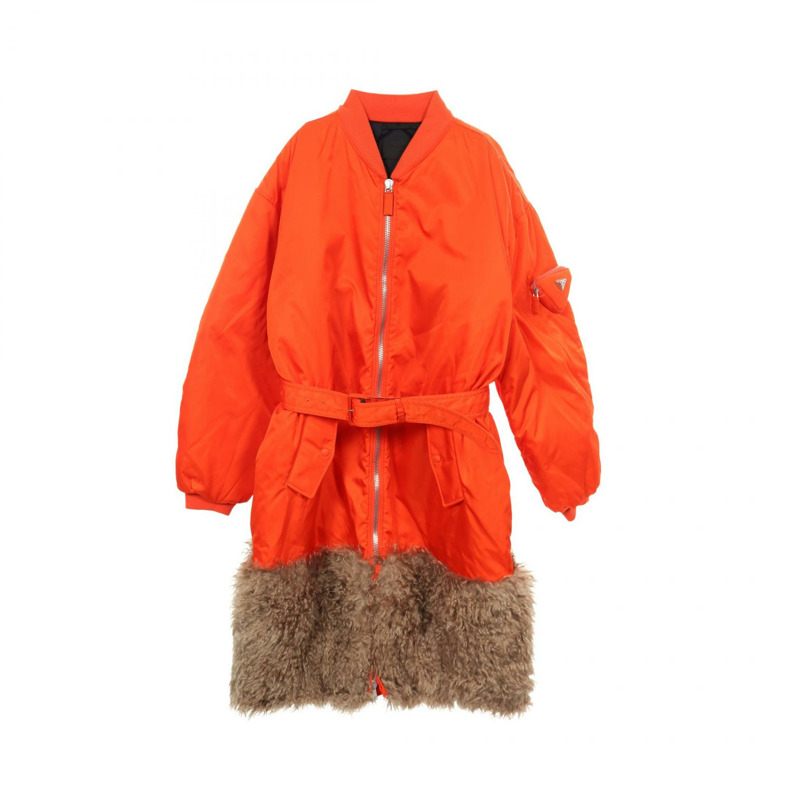 PRADA Re-Nylon MA-1 其他外套 SG0094 尼龍 紅色 二手 男款-0