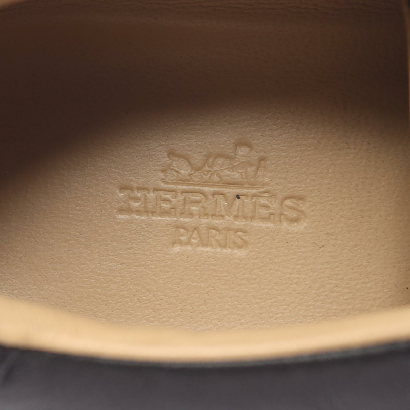 愛馬仕 (HERMES) Trail 運動鞋，黑色真皮，二手男款，尺寸 41-4