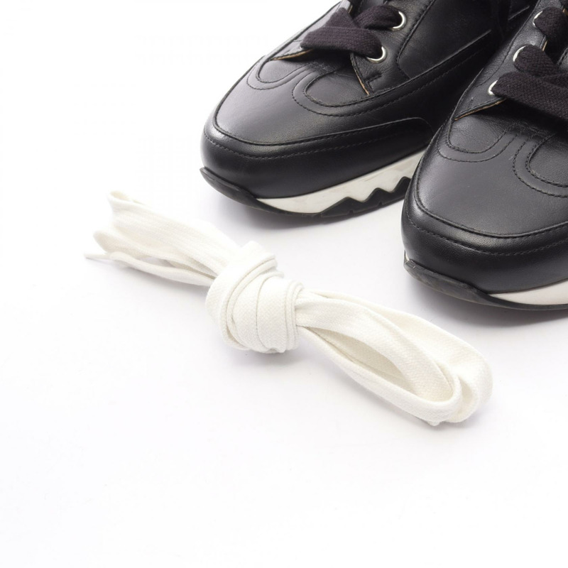 愛馬仕 (HERMES) Trail 運動鞋，黑色真皮，二手男款，尺寸 41-7