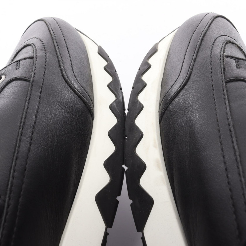 愛馬仕 (HERMES) Trail 運動鞋，黑色真皮，二手男款，尺寸 41-13