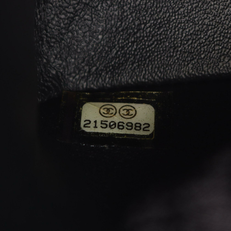 香奈兒 (CHANEL) 絎縫雙蓋鏈條肩背包,羊皮材質,黑色,銀色五金,二手-4