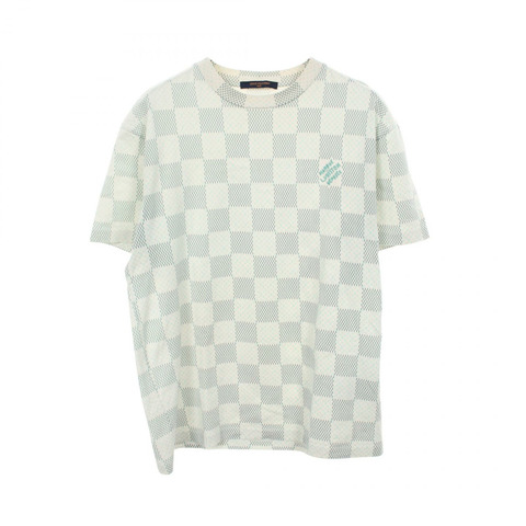 路易威登 Damier Monogram T 卹 RM242MM NPG 棉質 白色 綠色 二手 男款