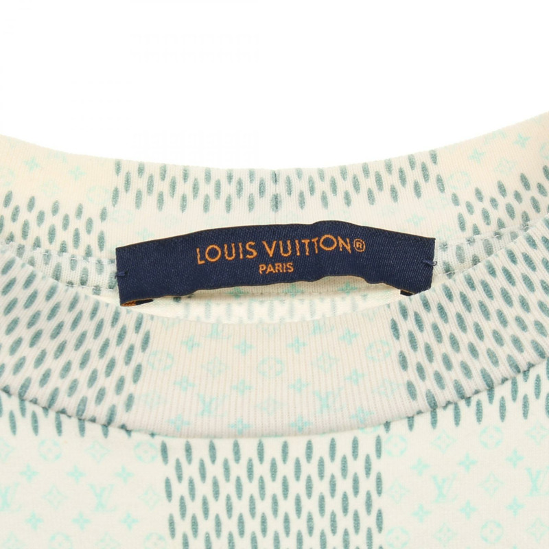 路易威登 Damier Monogram T 卹 RM242MM NPG 棉質 白色 綠色 二手 男款-2