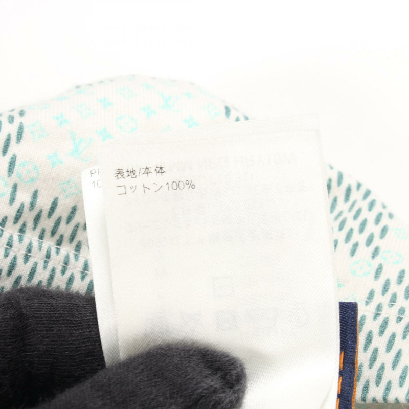 路易威登 Damier Monogram T 卹 RM242MM NPG 棉質 白色 綠色 二手 男款-3