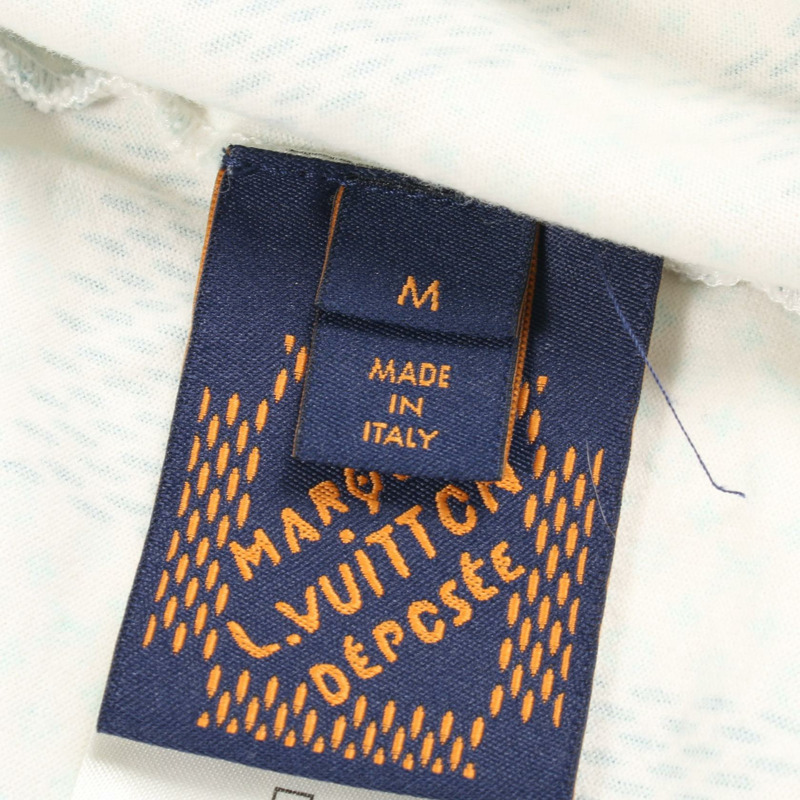 路易威登 Damier Monogram T 卹 RM242MM NPG 棉質 白色 綠色 二手 男款-4