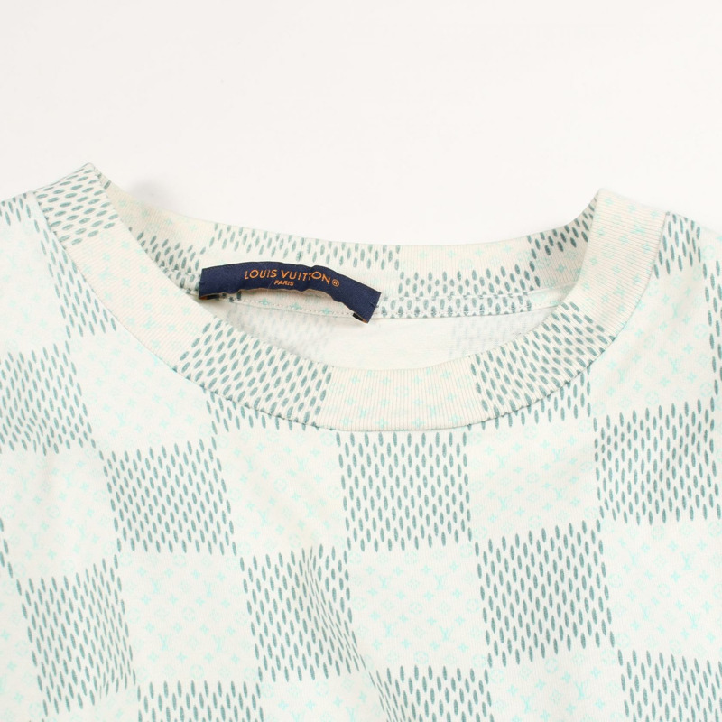 路易威登 Damier Monogram T 卹 RM242MM NPG 棉質 白色 綠色 二手 男款-5