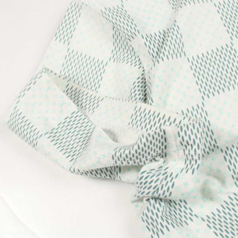 路易威登 Damier Monogram T 卹 RM242MM NPG 棉質 白色 綠色 二手 男款-6