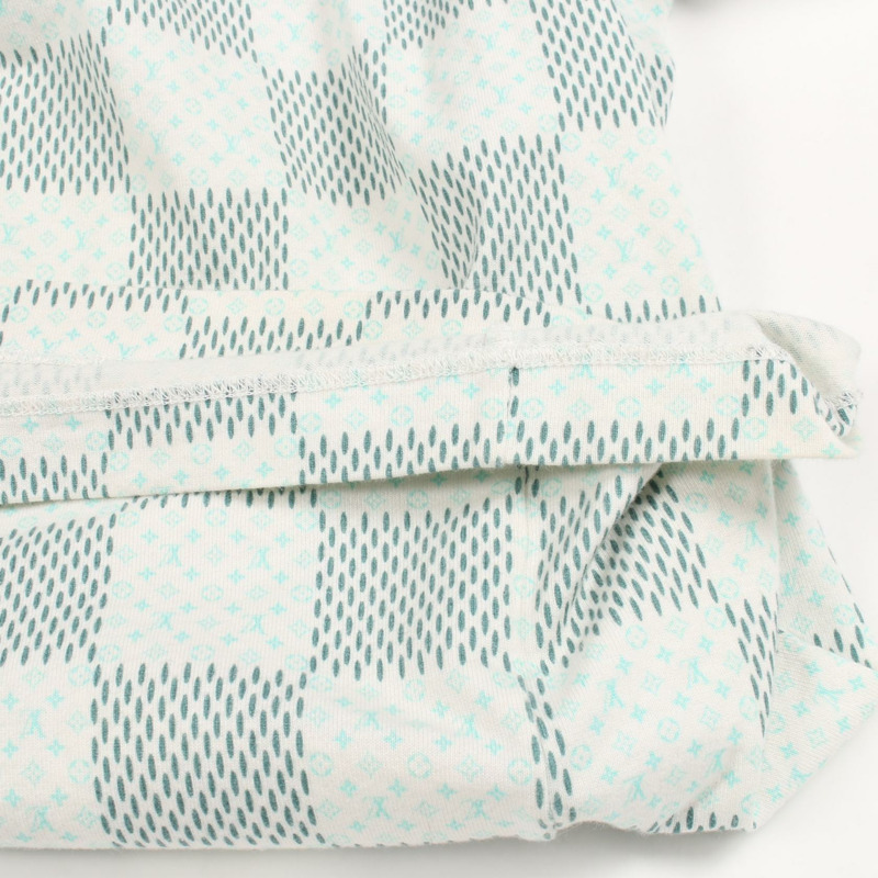 路易威登 Damier Monogram T 卹 RM242MM NPG 棉質 白色 綠色 二手 男款-9