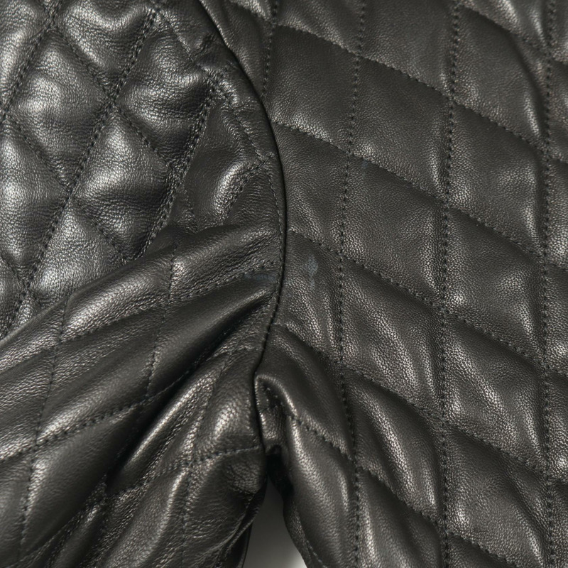 GUCCI Sherry系列羊皮黑色多色短版外套 #42 二手女款-6