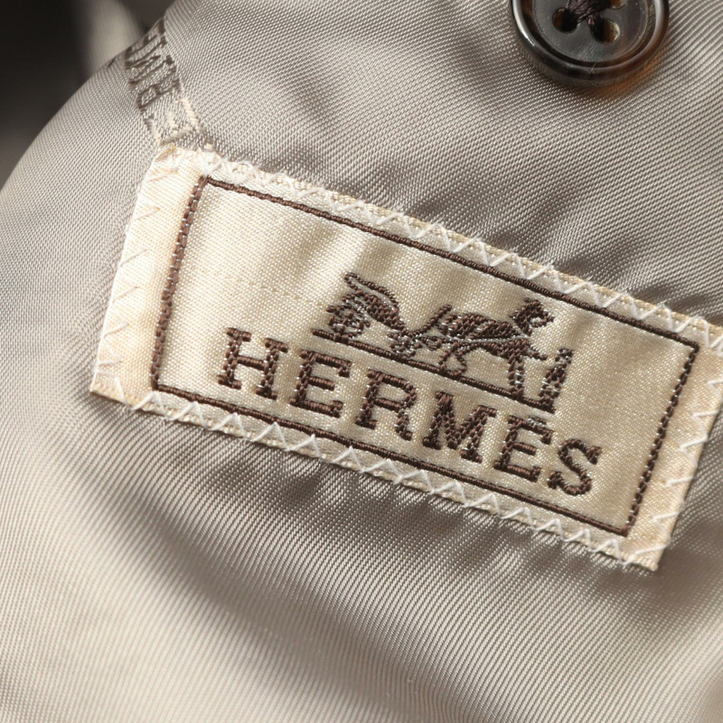 愛馬仕 (HERMES) 46號羊毛米色修身夾克,二手男款-2