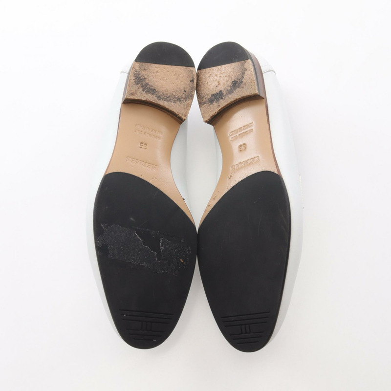 愛馬仕 Paris 樂福鞋 #35 231048Z 白色真皮二手女鞋-3