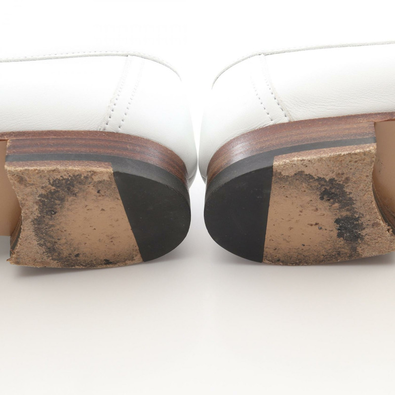 愛馬仕 Paris 樂福鞋 #35 231048Z 白色真皮二手女鞋-7