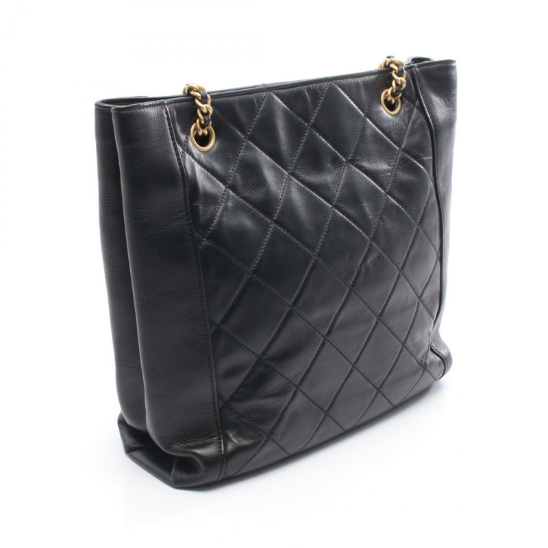 香奈兒 (CHANEL) 絎縫鏈條肩背包 AS2295 黑色皮革 GHW 二手 女士 CC-1