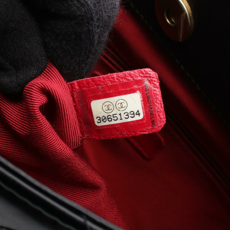 香奈兒 (CHANEL) 絎縫鏈條肩背包 AS2295 黑色皮革 GHW 二手 女士 CC-4